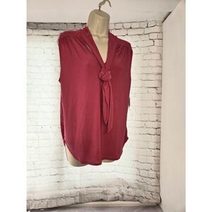 Tiffany & Grey Womens Size PETITE XL Fuschia Sleeveless Blouse